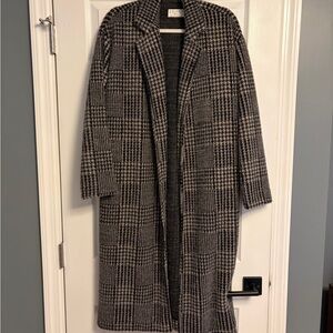 Z Supply Black and White Houndstooth Coat